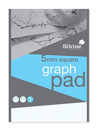 Silvine A4 Professional Graph Block 5 mm kariert 50 Blatt 90 g/m² von Silvine