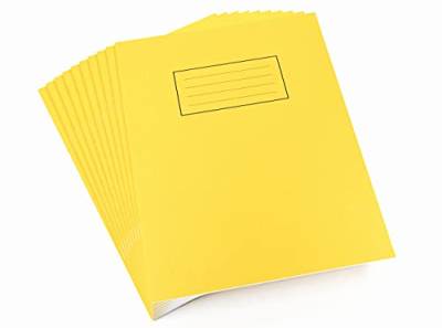 Silvine EX103 Übungsheft liniert mit Rand 80 Seiten 229 x 178 mm 10 Stück gelb von Silvine