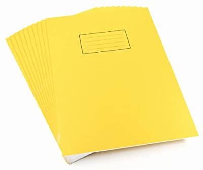 Silvine EX109 Übungsheft liniert mit Rand 80 Seiten A4 10 Stück gelb von Silvine