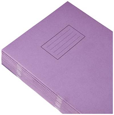 Silvine EX111 Übungsheft liniert mit Rand 80 Seiten A4 10 Stück violett von Silvine
