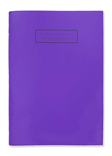 Silvine NBPPA4PU Notizbücher, A4, mit strapazierfähigem Polypropylen-Einband, 80 Seiten, liniert mit Rand, Violett, 10 Stück von Silvine