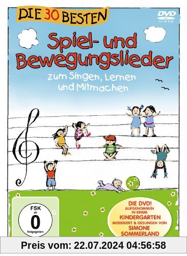 Die 30 besten Spiel- und Bewegungslieder - Die DVD - zum Singen, Lernen und Mitmachen von Simone Sommerland, Karsten Glück und die Kita-Frösche