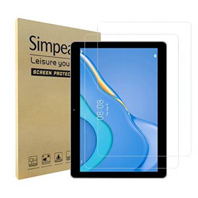Simpeak 2-Stück Schutzfolie Kompatibel für Huawei MatePad T10 / T10s, 9H Temperglas Screen Protektor Displayschutz, Schutzglas Folie von Simpeak