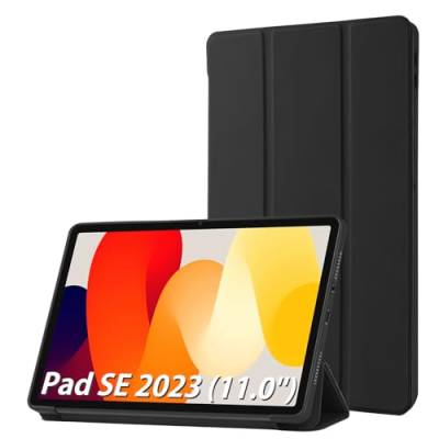 Simpeak Hülle Kompatibel mit Xiaomi Redmi Pad SE 11 Zoll, Ultra Dünn mit Standfunktion Schutzhülle Kompatibel für Redmi Pad SE, Taschen Case, Schwarz von Simpeak