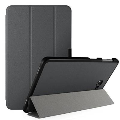 Simpeak Schwarz für Galaxy Tab A 10.1 Hülle Grau, Ultra Dünn Standfunktion und Auto Sleep/Wake Up Funktion Slim Leder Schutzhülle Perfekt Geeignet von Simpeak