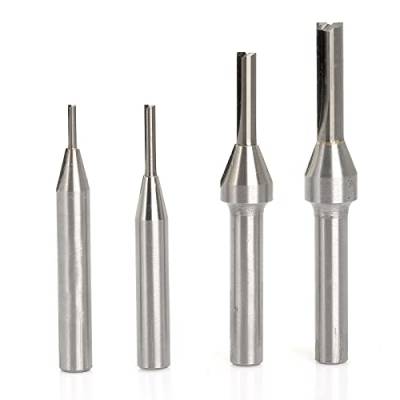 Sinoprotools Nutfräser 8mm Schaft, 4 Stück Gerade Oberfräsen-Bits Set, Holz Fräser Router Bit, Handfräse Holzfräser Fräser Zubehör, Geeignet Zum BesäUmen und Nutfräser 2/3/5/6mm von Sinoprotools