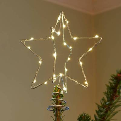LED-Dekoleuchte Christmas Top, silber von Sirius