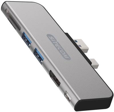 CN-416 USB-C 6in2 Adapter für Microsoft Surface Pro 4/5/6 aluminium von Sitecom