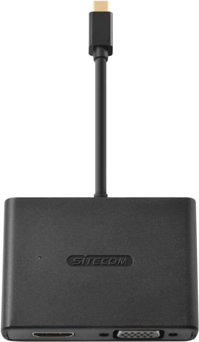 DisplayPort > HDMI/VGA 2in1 Adapter schwarz von Sitecom