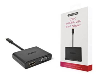 SITECOM CN-363 USB-C auf VGA mit HDMI Combo Adapter schwarz von Sitecom