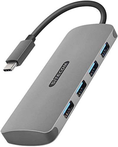 Sitecom CN-383 USB-C Hub 4 Port | USB-C auf 4X USB 3.0 Type-A - für MacBook Pro/Air, Chromebook und weitere USB Typ C Geräte von Sitecom