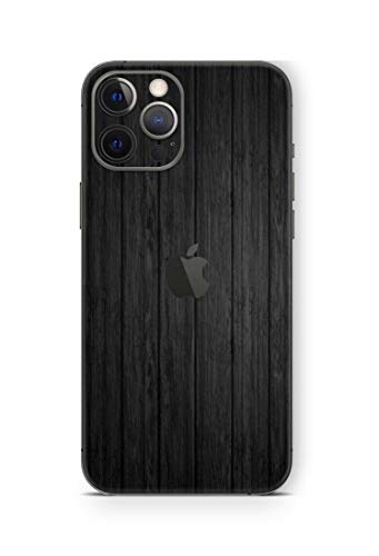 Skins4u Schutz Folie Skins Rückseite Cover kompatibel mit iPhone 12 Dark Wood von Skins4u
