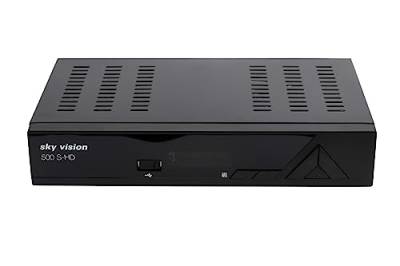 Sky Vision 500 S-HD (HDTV Satellitenreceiver, HDTV, lernbare Fernbedienung, Full HD, Scart, USB,), 4043745896503, schwarz von Sky Vision