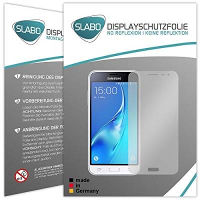Slabo 2 x Displayfolie für Samsung Galaxy J3 (2016) Displayschutzfolie Zubehör No Reflexion MATT von Slabo