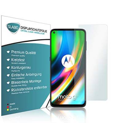 Slabo 4 x Displayschutzfolie für Motorola Moto G9 Plus Displayfolie Schutzfolie Folie Zubehör Crystal Clear KLAR von Slabo