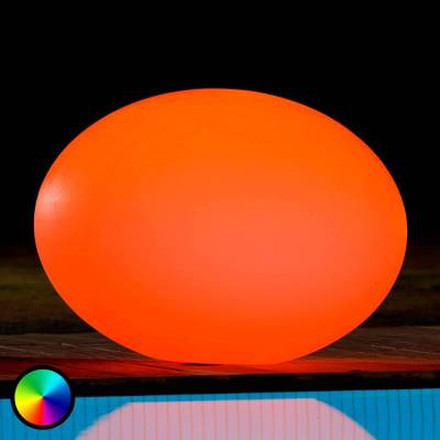 Schwimmfähige LED-Dekoleuchte Flatball L von Smart&Green