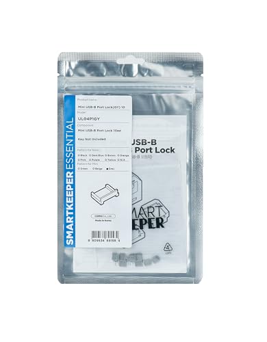 SmartKeeper ESSENTIAL / 10 x Micro USB B-Port Blockers / Grau von SmartKeeper