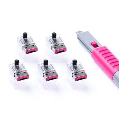 SMARTKEEPER ESSENTIAL 5x LAN Cable Locks mit 1x Lock Key Basic Pink von Smartkeeper