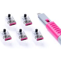 SMARTKEEPER ESSENTIAL 5x LAN Cable Locks mit 1x Lock Key Basic Pink von Smartkeeper