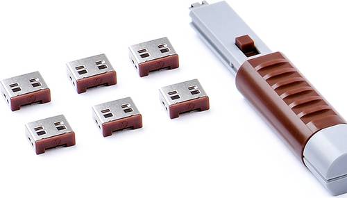 Smartkeeper USB-A Port Schloss UL03PKBN 6 St. Braun inkl. 1 Schlüssel UL03PKBN von Smartkeeper
