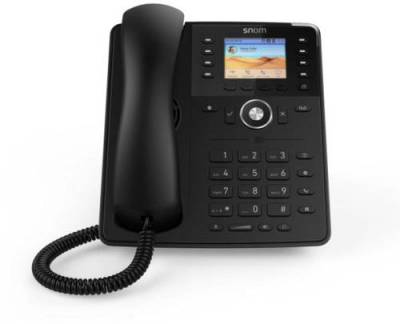 SNOM D735 Desk Telephone schwarz Schnurgebundenes Telefon, VoIP PoE Farbdisplay Schwarz von Snom