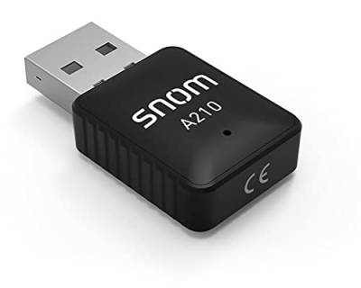 Snom A210 USB-WLAN-Dongle, machen Sie aus jedem aktuellen Snom Telefon der D3xx und D7xx Serie ein WLAN-Gerät, Um Snom Geräte ohne störendes Netzwerkkabel betreiben zu können, 00004384 von Snom