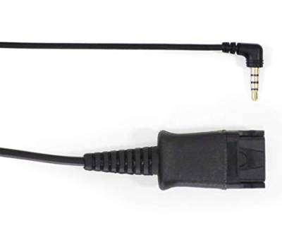 Snom ACPJ25 2,5mm-Adapter-Kabel für den Anschluss A100M & A100D Headset an alle Snom SC DECT-Telefone oder jedes andere Telefon / Smartphone / Computer mit 2,5-mm-Buchse, 00004371 von Snom
