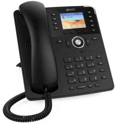 Snom D735 IP Telefon, SIP Tischtelefon (hochauflösendes grafisches 2,7-Zoll-TFT-Display, 32 selbstbeschriftende Funktionstasten (8 physisch), schwarz, 00004389 von Snom