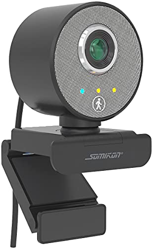 Somikon Stream Cam: Autotracking-USB-Webcam mit Full HD, Super-WDR, 120°, Stereo-Mikrofon (PC Cam, Kamera für PC, Überwachungskameras) von Somikon