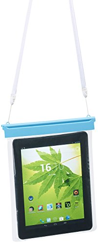 Somikon Tablet Tasche: wasserdichte Universal-Hülle für iPads & Tablet-PCs bis 25,4 cm / 10" (Tasche wasserdicht, Tablettasche wasserdicht, Dokumententasche) von Somikon