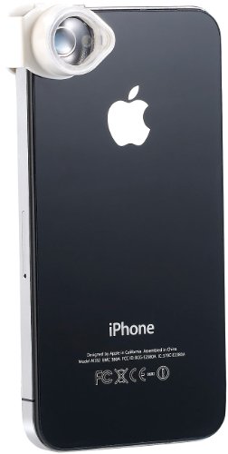 Somikon iPhone-Linse-Adapter: Mikroskop-Adapter kompatibel mit iPhone mit 4-Fach Vergrößerung (iPhone 4 Kameralinse, Vorsatzlinse kompatibel mit iPhone 4, Zubehör) von Somikon
