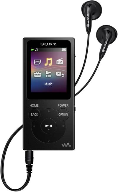 NWZ-E394B (8GB) tragbarer Multimedia-Player schwarz von Sony