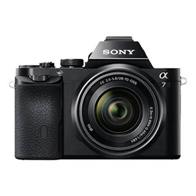 Sony Alpha 7 E-Mount Vollformat Digitalkamera ILCE-7 (24,3 Megapixel, 7,6cm (3 Zoll) LCD Display, BIONZ X, 2,3 Megapixel OLED Sucher, NFC, inkl. SEL-2870 Objektiv) schwarz von Sony