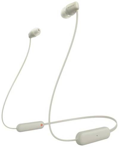 Sony WI-C100 In Ear Headset Bluetooth® Stereo Taupe Headset, Klang-Personalisierung, Lautstärkereg von Sony
