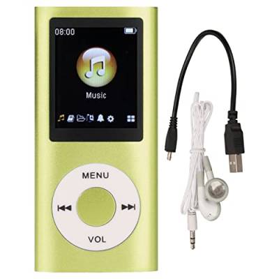 MP3-Player, Musik-Player mit 1,8-Zoll-LCD-Bildschirm, USB-Anschluss, Schlanker, Klassischer Digitaler Voice Recorder mit UKW-Radio, Unterstützt Bis zu 64 GB (Grün) von Sorandy
