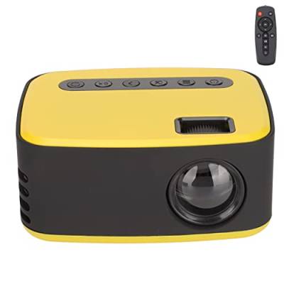 Sorandy 1920X1080P -Projektor, 2W Lautsprecher Schwarz Gelb Tragbarer Projektor mit Micro-USB-Schnittstelle, Heimkino-Videoprojektor, Kompatibel mit HDMI, USB, AV, TV von Sorandy