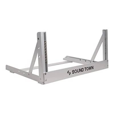 Sound Town 4U Desktop-Rack, Aluminium, 2-polig, offener Rahmen, Winkel verstellbar, für Audio/Video, Netzwerkschalter, Router, Patchpanels (2PF-4A) von Sound Town