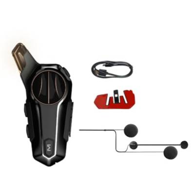 Soymilk BT5.0 Motorrad-Headset, Gegensprechanlage, Verbindung, Outdoor, Reiten, Wasserdicht, mit Geräuschunterdrückung, Halbes Helm-Headset von Soymilk
