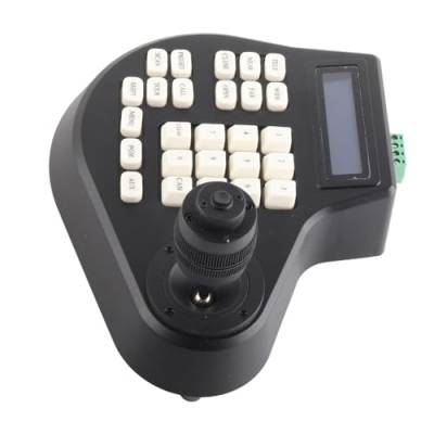Spacnana Analoge PTZ-Kamera-Tastatur, 4D-Joystick-PTZ-Kamera-Controller mit LCD-Display (EU-Stecker) von Spacnana