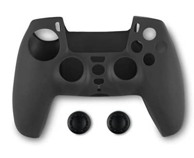Spartan Gear - Controller Silicon Skin Cover and Thumb Grips (compatible with playstation 5) (colour: Black) von Spartan Gear