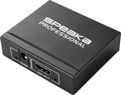 SpeaKa Professional 2 Port HDMI-Splitter 3D-Wiedergabe möglich 1920 x 1080 Pixel Schwarz von SpeaKa Professional