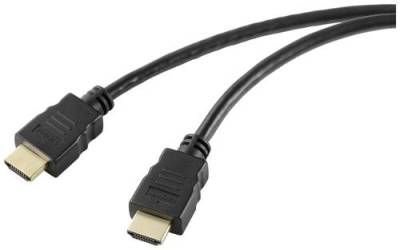 SpeaKa Professional HDMI Anschlusskabel HDMI-A Stecker, HDMI-A Stecker 1.00m Schwarz SP-10481284 Ult von SpeaKa Professional