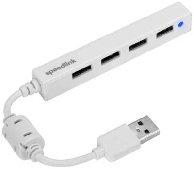 SpeedLink Snappy Slim 4 Port USB 2.0-Hub Weiß von Speedlink