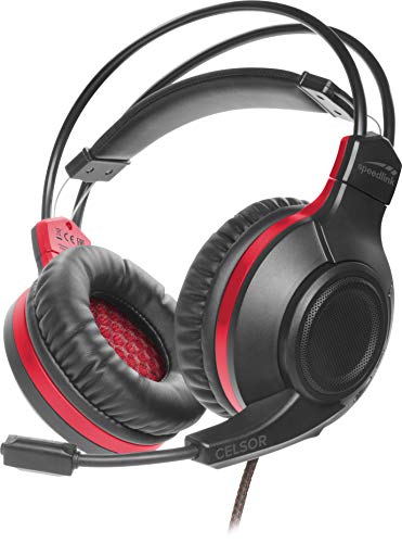 Speedlink CELSOR Gaming Headset - Gaming-Headset für PC/PS5/PS4/XBOX/SERIESX/S/Switch, Anschluss an Controller, schwarz von Speedlink