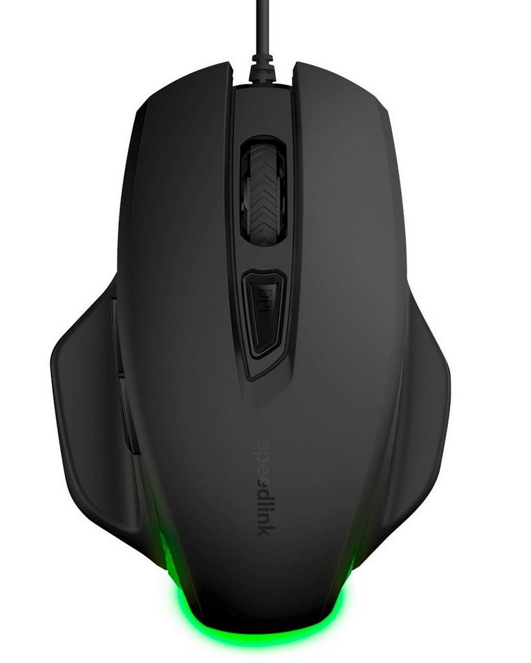 Speedlink GARRIDO Beleuchtete Maus Office PC Mouse Mäuse (LED-Beleuchtung in 3 Farben, Fingerablage, 5-Tasten, 800 bis 2400 dpi) von Speedlink