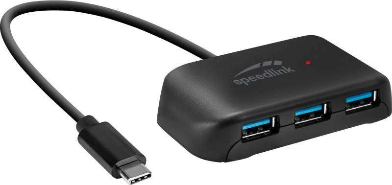 Speedlink SNAPPY EVO USB Hub, 4-Port, Type-C to USB 3.0, USB 3.1 Gen 1 USB-Adapter USB-C, passiv von Speedlink