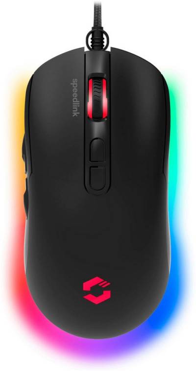 Speedlink TAUROX Gaming-Maus (RGB-Beleuchtung, 7.200 dpi, Internener Specher) von Speedlink