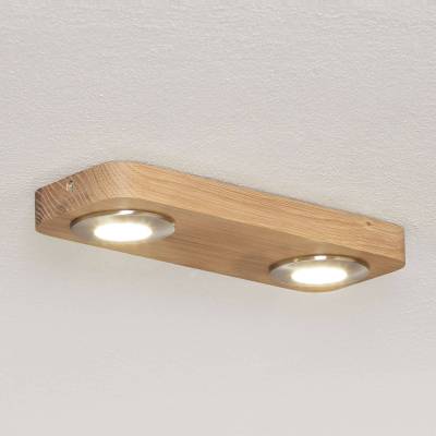 LED-Deckenlampe Sunniva in natürlichem Holz-Design von Spot-Light