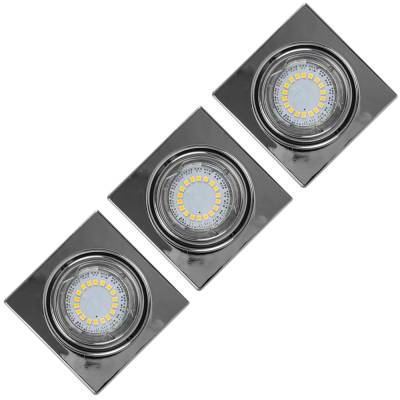 LED Einbaustrahler aus Metall in Chromoptik mit GU10 Fassung von Spot-Light