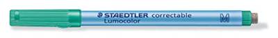 STAEDTLER 305 M-5 Lumocolor correctable Folienstift M-Spitze, circa 1.0 mm, 10 Stück im Kartonetui, grün von Staedtler